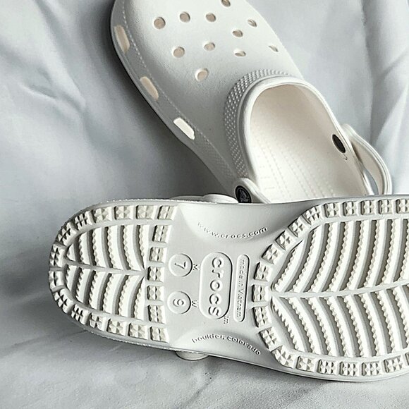 Crocs Unisex Adult Classic Clog White Size M7 W9 - Picture 3 of 4